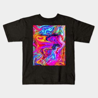 Neon space galaxy, Kids T-Shirt